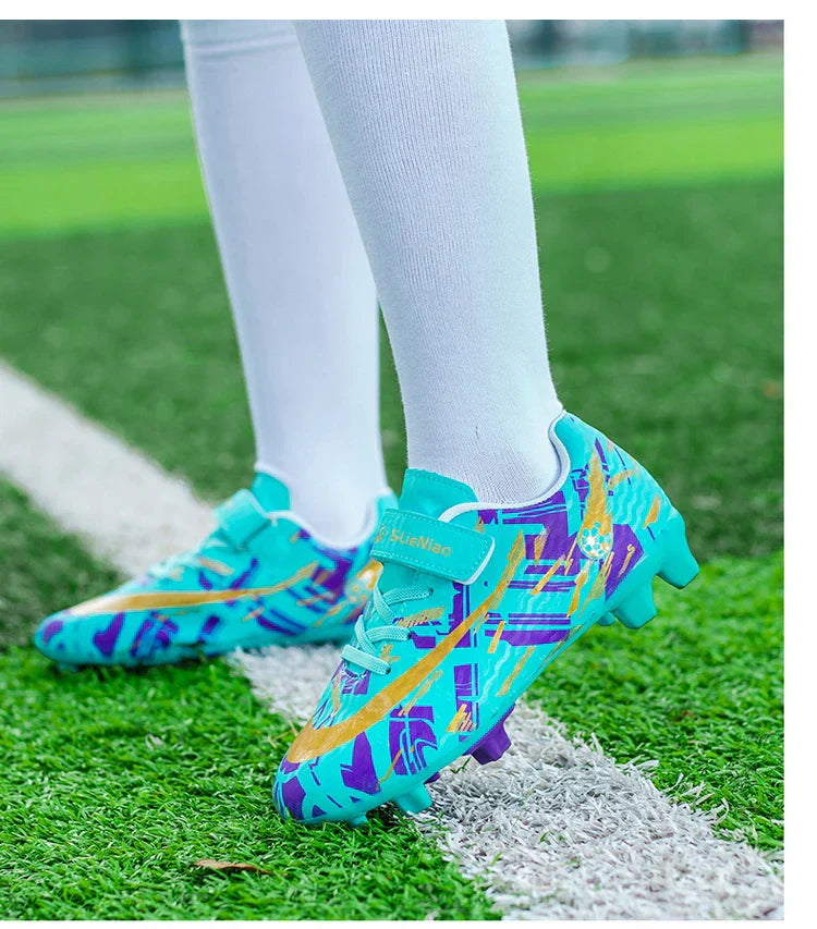 Kids Football Boots Soccer Shoes FG/TF School Football Boots Boys Girls Cleats Grass Sneakers Child Outdoor Athletic Training