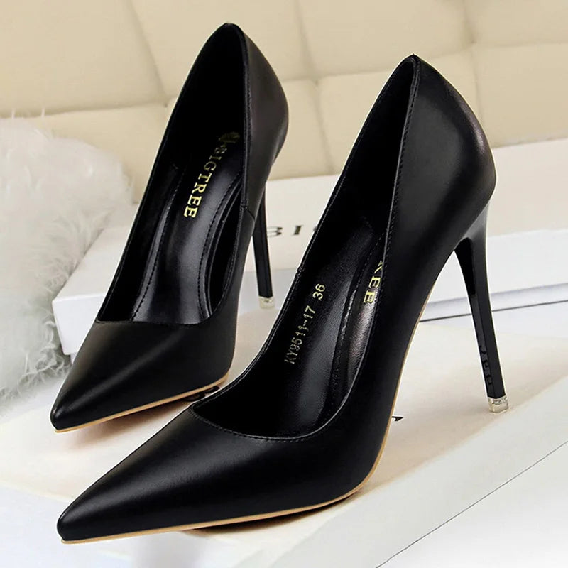 BIGTREE Shoes Women Pumps Fashion High Heels Shoes Black Pink White Shoes Women Wedding Shoes Ladies Stiletto Women Heels 2026