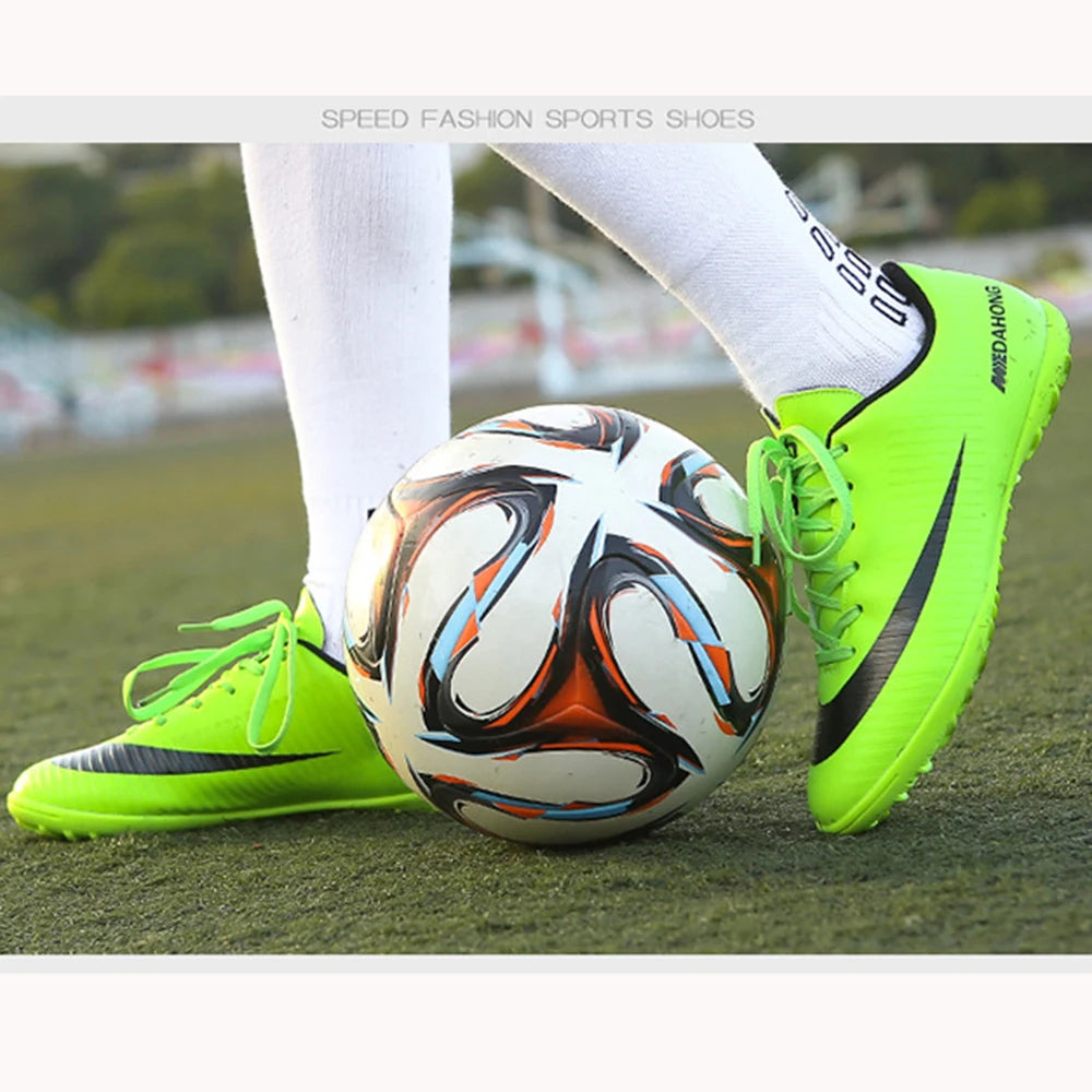 TaoBo Turf Indoor Black Orange Men Soccer Shoes Lace Up Male Kids Cleats Training Football Sneakers Dropshipping Man Trainer Gym