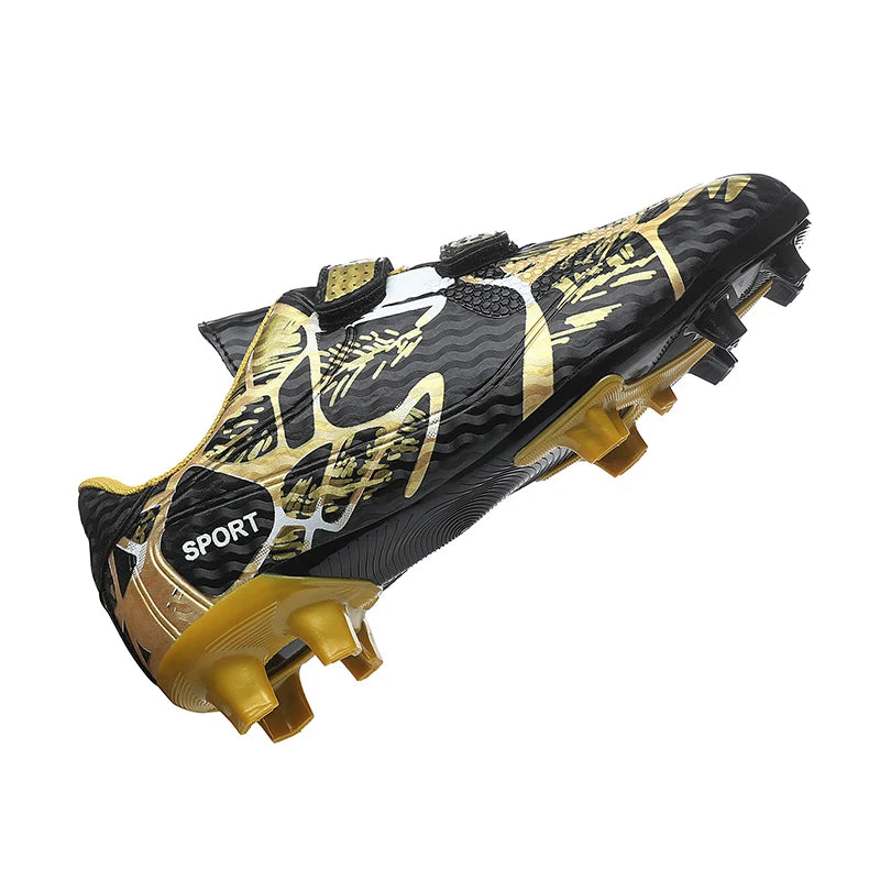 Hot Sale Cheap Kid's Soccer Shoes Trendy Printed Boys Football Cleats Sneakers Hook & Loop Children Training Futsal Shoe Outdoor