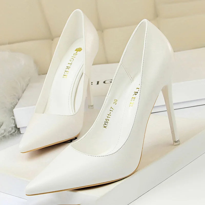 BIGTREE Shoes Women Pumps Fashion High Heels Shoes Black Pink White Shoes Women Wedding Shoes Ladies Stiletto Women Heels 2026