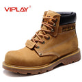 Men's Genuine Leather Boots  Classic Outdoor Boots  Casual Shoes Ankle Motorcycle Boots  Antislip Comfy Shoes Western Style
