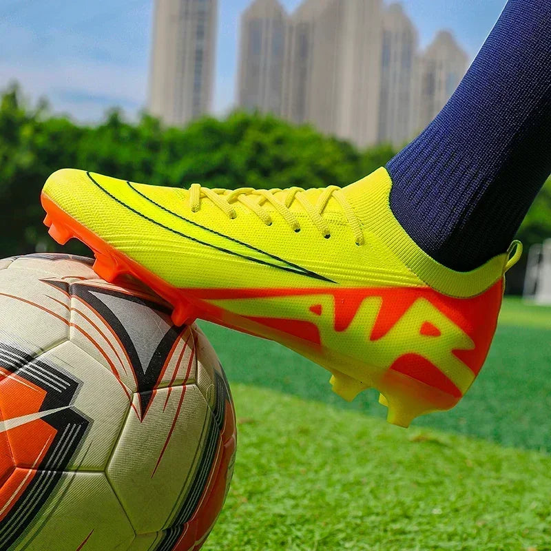 Men Football Boots Non-Slip Grass Training Sport Ultralight Soccer Shoes Unisex Outdoor Sports Shoes Breathable Drop Shipping