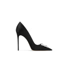 2026 Spring and Autumn New Women's Blue High Heels Pointed Thin Heel Rhinestone Square Buckle Dress Fashion Women's Shoes