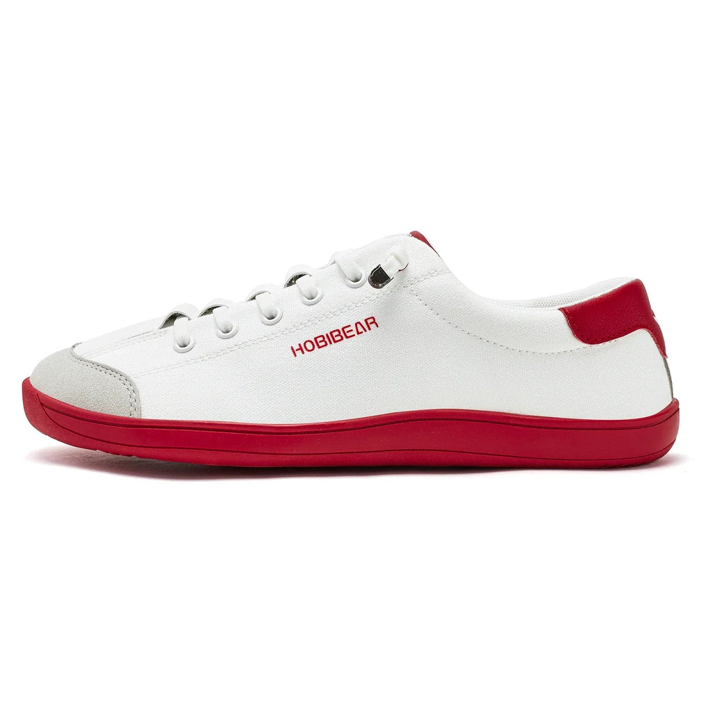 Wide Toe Barefoot Shoes for Unisex Minimalist Artificial Leather Sneakers Lightweight Adjustable Slip On Walking Shoes