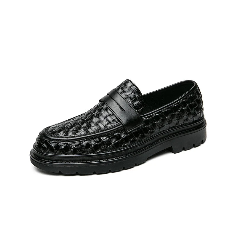 British Style Men's Leather Shoes Massage Soles Casual Shoes High-quality Men's Formal Shoes Versatile Loafers Big Size 38-46