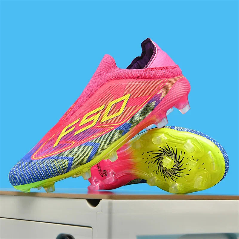 New Men Football Boots Outdoor High-top Soccer Shoes Cleats Hot-selling Grass Match Indoor Sneakers Non-Slip High-quality