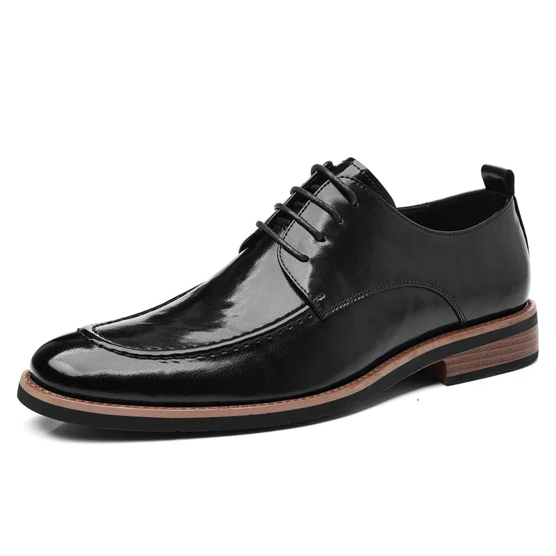 High Quality Male Oxford Shoes Leather Mens Casual Shoes Pointed Thick Bottom Business Brand Footwear Soft Comfortable Loafers