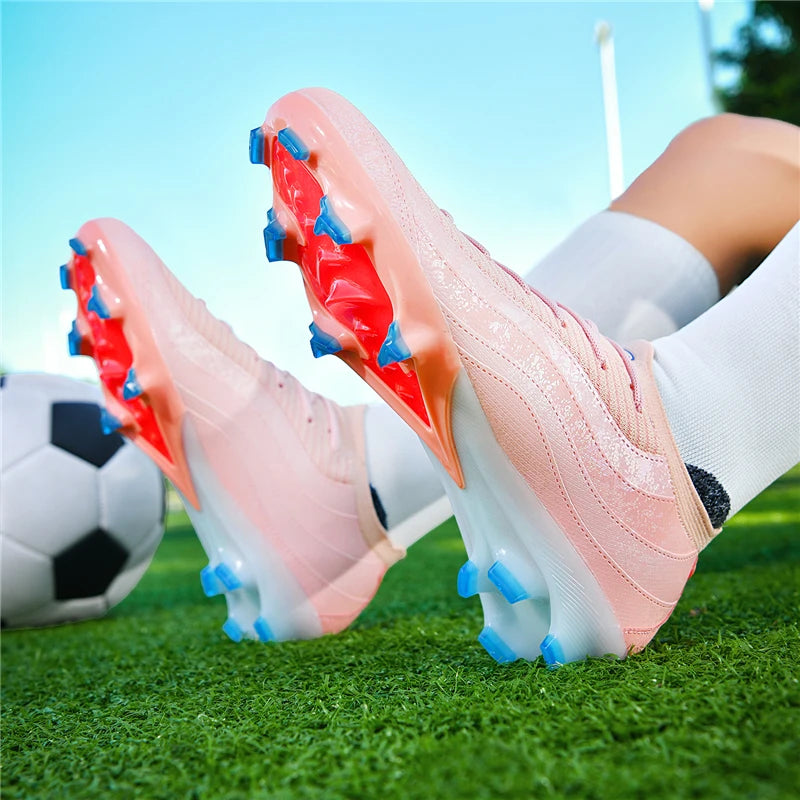 AG Long Spike Football Cleats Premium Match Grade Lightweight Wear Resistant Breathable Outdoor Professional Soccer Footwear