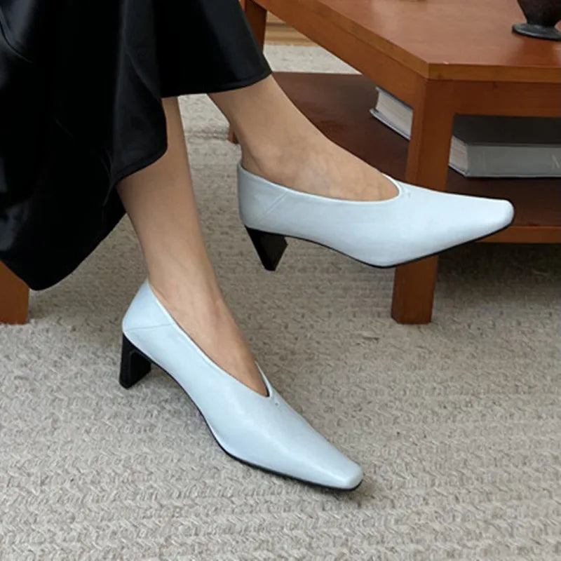 Bailamos 2026 New Brand Women Pumps Ladies Elegant Thin High Heel Single Shoes Fashion Pointed Toe Shallow Slip On Boat Shoes