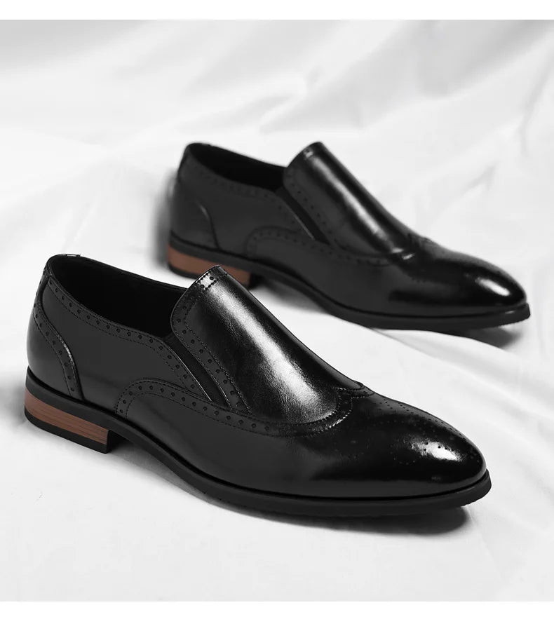Big Size New Dress Shoes for Men Summer Autumn Business Casual Shoes Male Fashion Solid Color Wedding Elegant Shoes Man