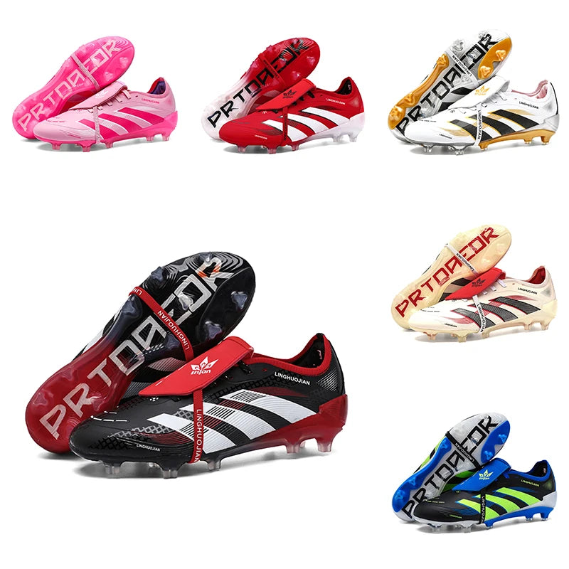New Men Football Boots Long Spikes Ultralight Match Breathable Indoor Sneakers Soccer Shoes Cleats AG Training Drop Shipping