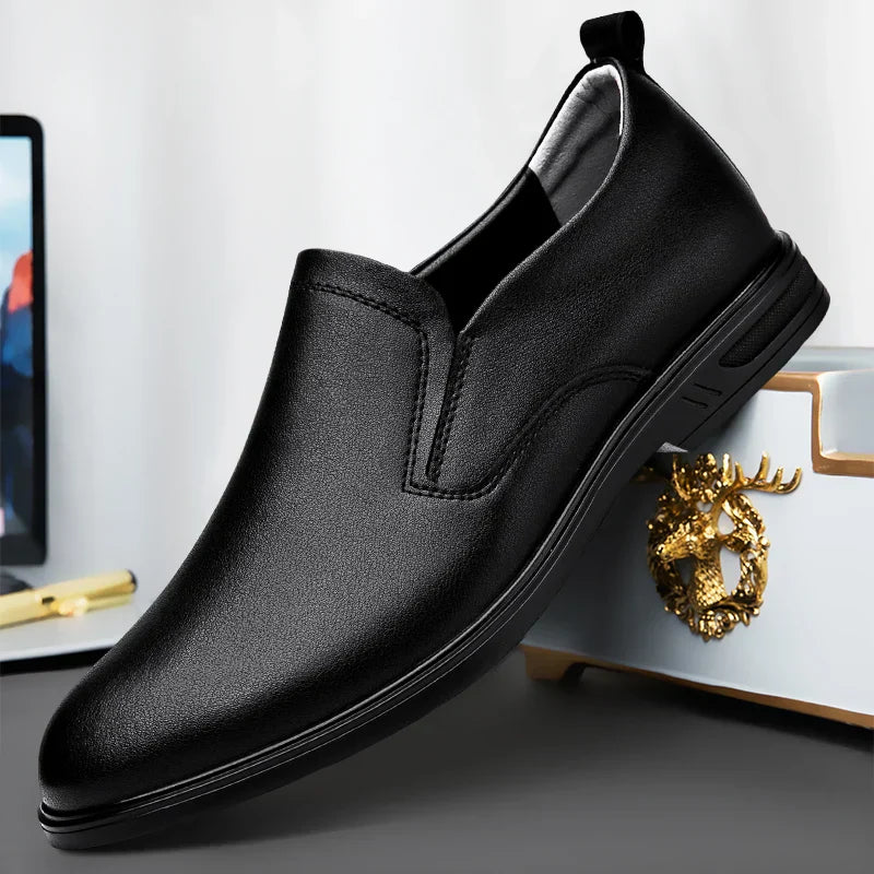 Italian Man Casual Leather Shoes Classic Summer Flat Designer Outdoor Walking Loafers Antiskid Driving Minimalist Shoes for Men