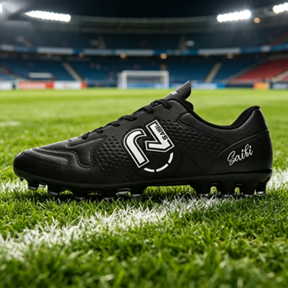 AG FG Soccer Shoes Reinforced PU Fabric TPU Wear Resistant Sole Non-slip Design for Youth Field Training