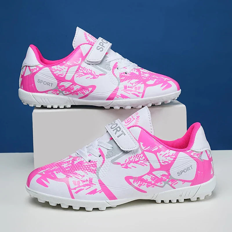 Hot Sale Children Soccer Shoes Boys Football Boots Training  Youth Ultralight Non-slip Sneaker Breathable Comfortable for Indoor