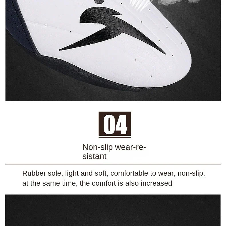 Adult Kids Wear-Resistant Taekwondo Coach Shoes Karate Sneakers Thick Soft Sole Breathable Men Martial Arts Kung Fu Boxing Shoe