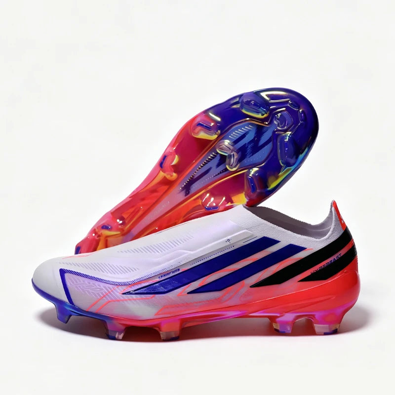 Pink F50-WC Mens Football Boots Training Studded Fast Soccer Cleats Outdoor Non Slip Football Shoes Chuteira Campo 36-45