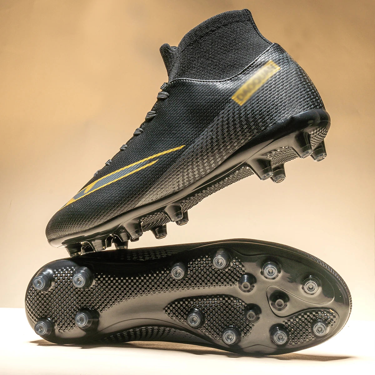 High-top soccer boots broken nails TF and spikes FG, 2 colors to choose from unisex styles professional breathable  sneakers men