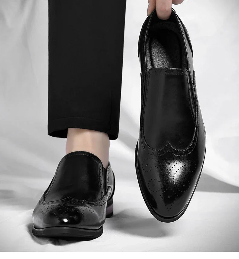 Big Size New Dress Shoes for Men Summer Autumn Business Casual Shoes Male Fashion Solid Color Wedding Elegant Shoes Man