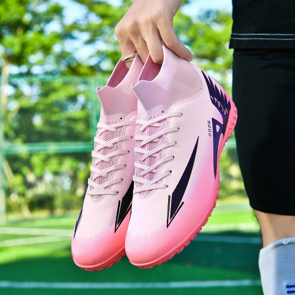 2026 New Men Women Football Shoes Outdoor Competitions Training Soccer Shoes Comfort Breathable Long Nails Anti Slip Sneakers