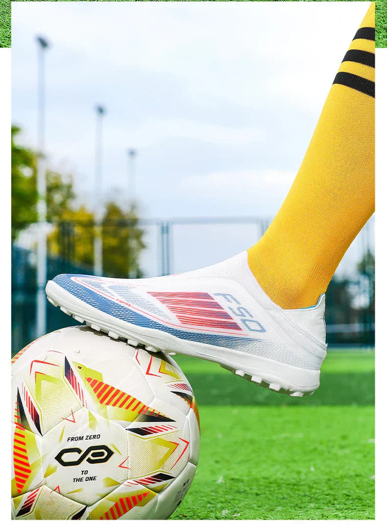 New Men Football Boots Sneakers Soccer Shoes Cleats Long Spikes Ultralight Match Breathable Indoor TF Training Drop Shipping