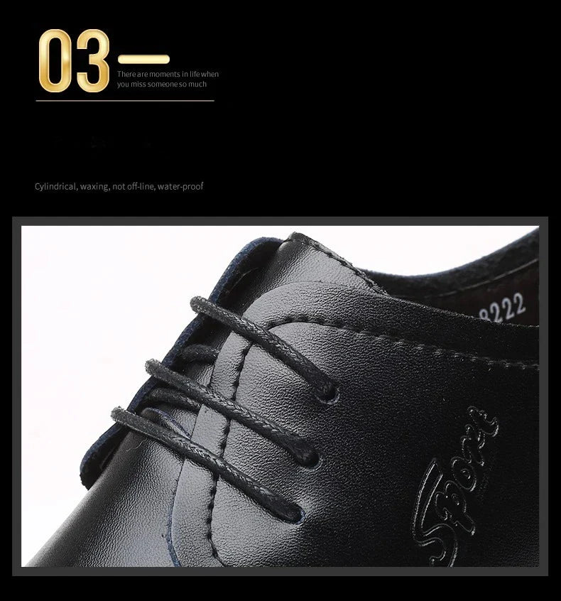 Men's Shoes Black Leather Formal Shoes for Men Oxfords Male Wedding Party Office Business Shoe Man zapatos de hombre Plus Size