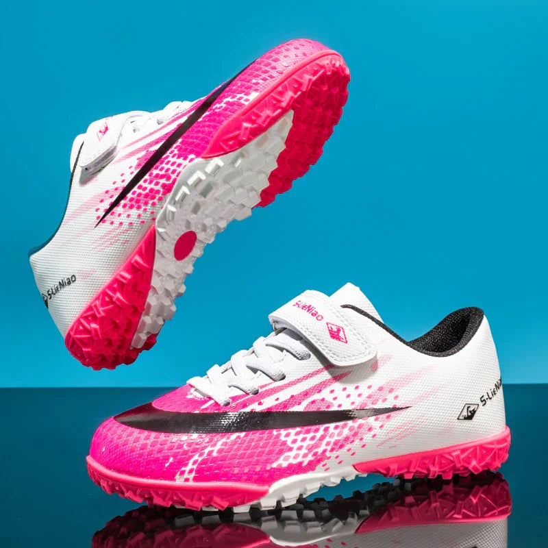 New Kids Professional Football Boots Training Shoes Soccer Shoes Turf Match Grass Ultralight Cleats Boys Non-Slip Drop Shipping