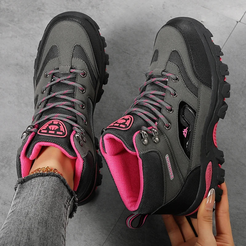 Women Boots Waterproof Outdoor Hiking Boots Women's Safety Work Shoes Walking Sneakers Non Slip Ankle Boots Botas De Mujeres New