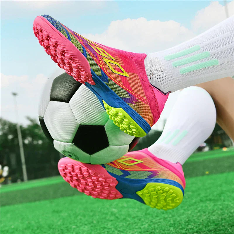 New Men Football Boots Outdoor High-top Soccer Shoes Cleats Hot-selling Grass Match Indoor Sneakers Non-Slip High-quality