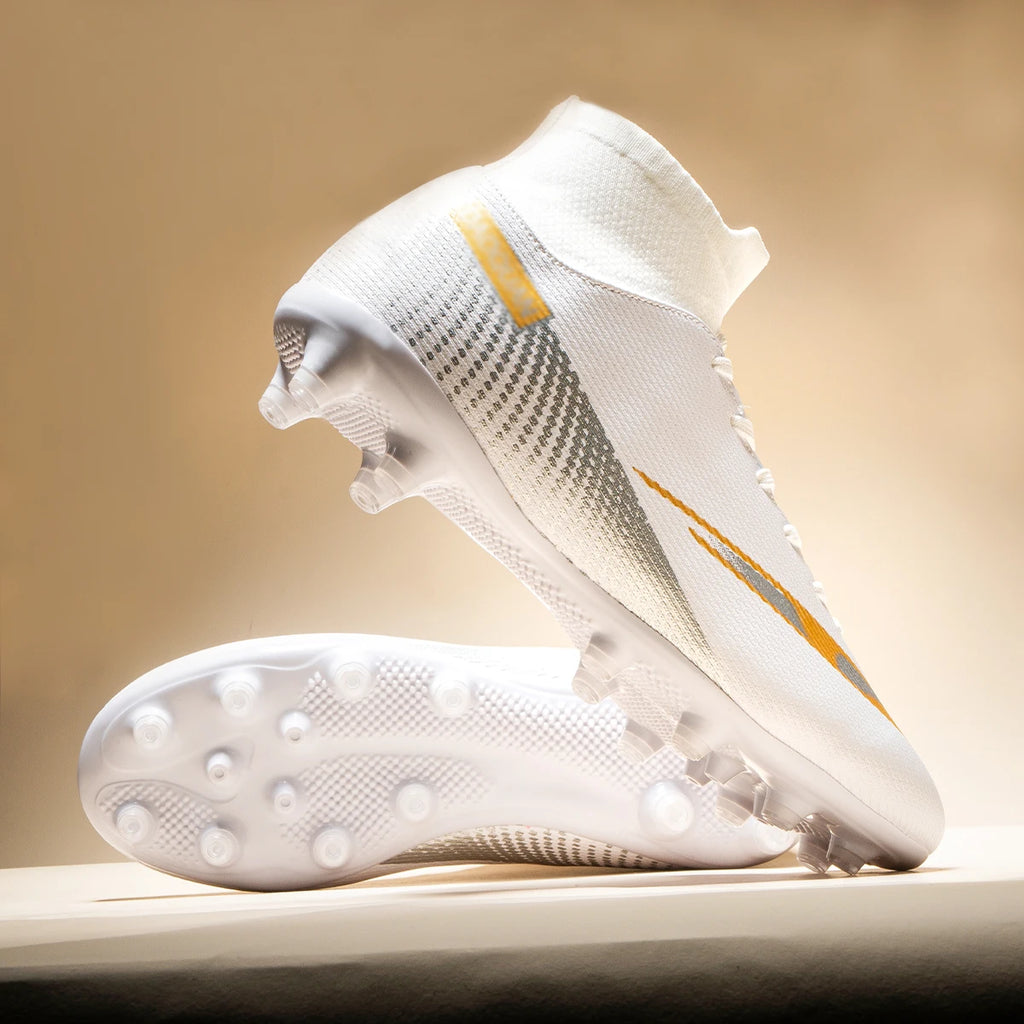 High-top soccer boots broken nails TF and spikes FG, 2 colors to choose from unisex styles professional breathable  sneakers men