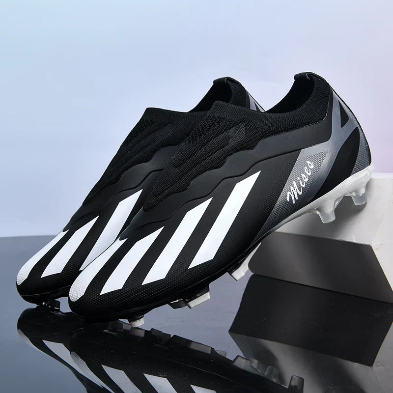New Men Football Boots Cleats Outdoor Sport Training Breathable Soccer Shoes Long Spikes FG Boys Non Slip Match Comfortable