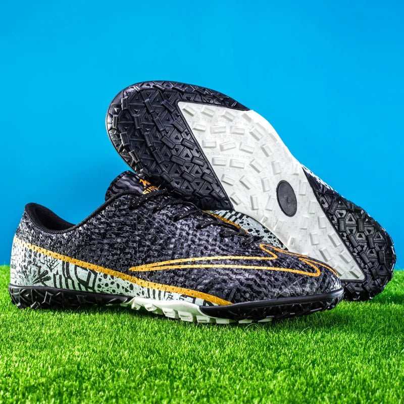 Double star unisex football training shoes, lightweight TF nail football shoes, ultra light racing football boots
