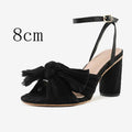 2026 Fashion Women Sandals with Thick Bow Fairy Silk Sandals Retro Fairy Shoes Lady Zapatos Super-high Heel