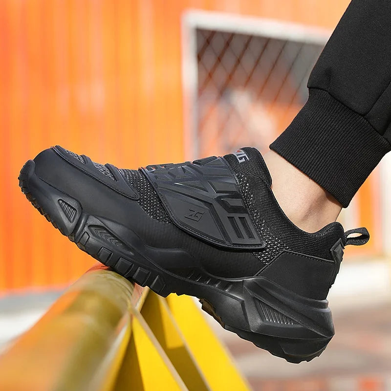 Black New 2024 Fashion Plastic Toe Safety Work Shoes Indestructible Insulation 6KV Labor Protective Boots Sneakers Male Footwear
