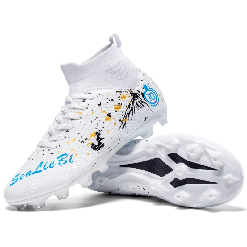 Men‘s Football Boots Outdoor FG Soccer Cleats Women Futsal Sneakers Comfortable Football Shoes Ultralight Soccer Spiked Shoes