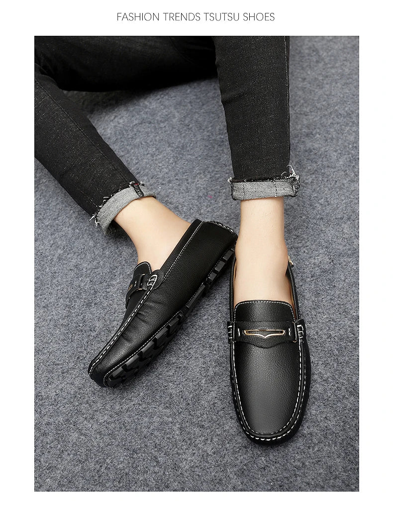 Formal Italian Shoes Men Handmade Leather Loafer Driving Flats Slip-on Casual Shoes Luxury Comfy Moccasins Dress Shoes for Men