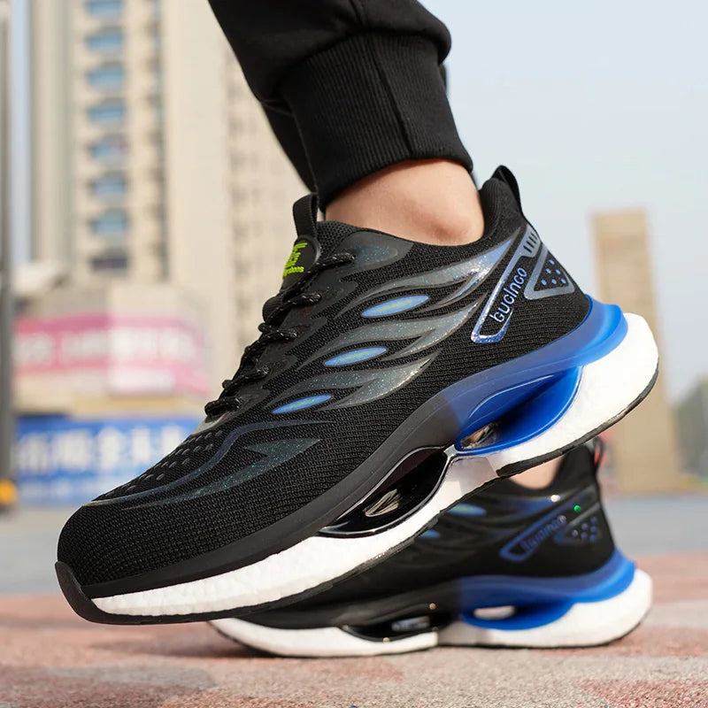 Fashion Security Men Sport Shoes Work Boots Safety Steel Toe Shoes Men Puncture-Proof Safety Shoes Lightweight Protective Shoes