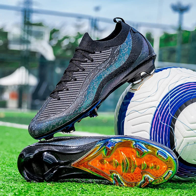 Men's Football Shoes High Quality Soccer Field Cleats Fast Football Tennis Boots Electroplated Sole Soccer Society Sneakers New