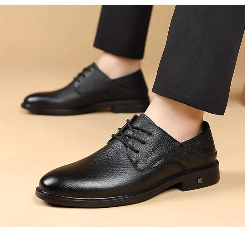 Men Formal Leather Shoes Black Pointed Toe Men Loafers Party Office Business Casual Shoes for Men Oxford Shoes Mens Dress Shoe