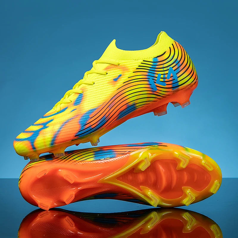 Adult Low Top Long Spikes Soccer Shoes Wear Resistant Breathable Football Cleats Men Professional Match Training Sports Sneakers