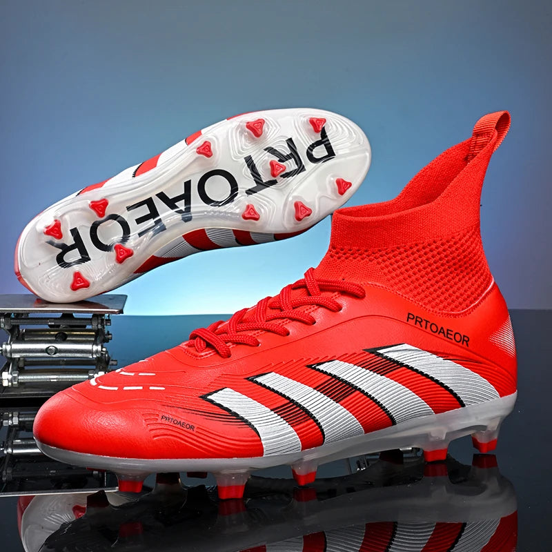 New Men Football Boots Non-Slip Comfortable Professional Boys Sneakers Soccer Shoes TF/FG Match Ankle Sports Shoes Unisex