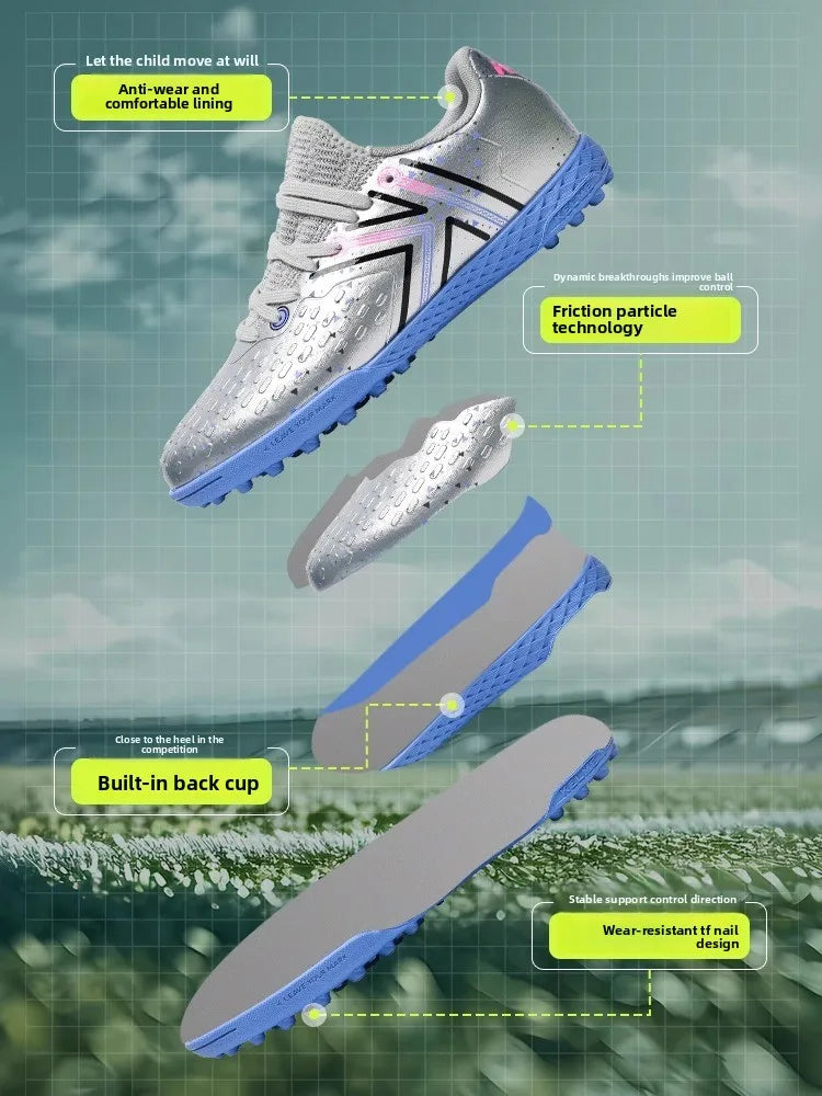 Kelme Children's Football Shoes Professional Competition Training Football Shoes Tf Broken Nail Youth Football Boots
