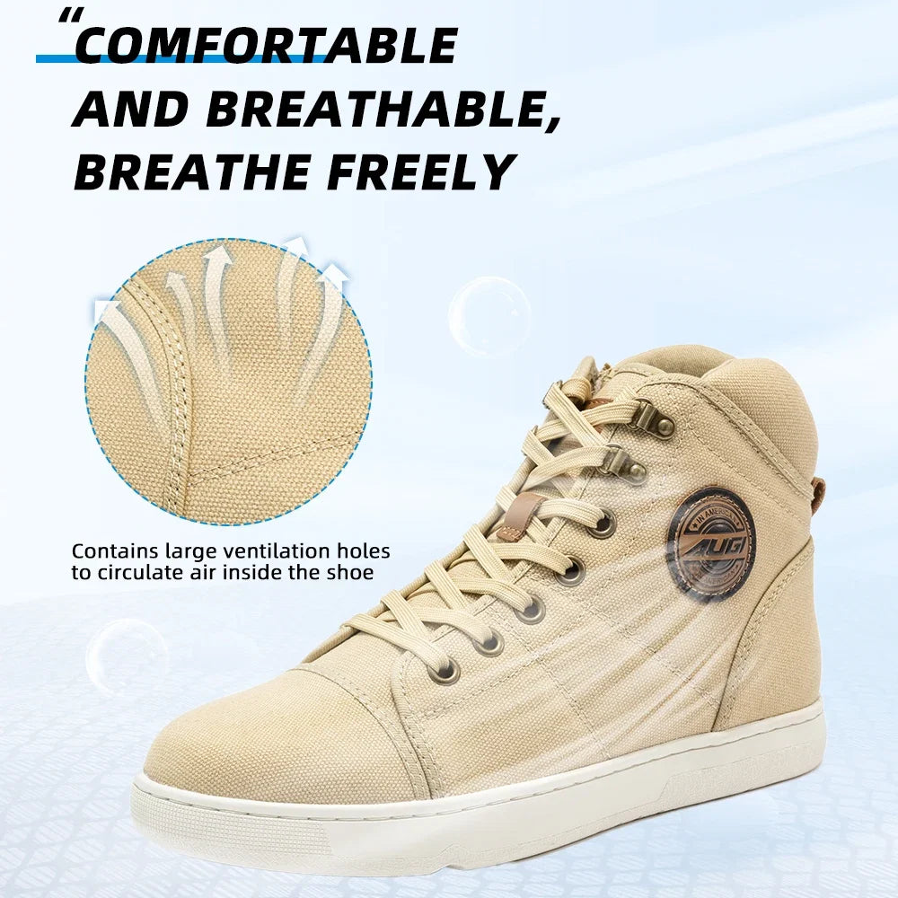 Men Women Motorcycle Boots Microfiber Motorbike Casual Racing Shoes Four Season Anti-slip Breathable Motocross Moto Biker Boots