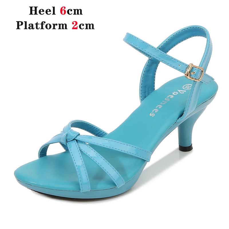 Voesnees Sandals Women Shoes  Size 43 Thin Heels Summer Naked Color Peep Toe High Heels Sexy Nightclub Party Slides Heels Shoes