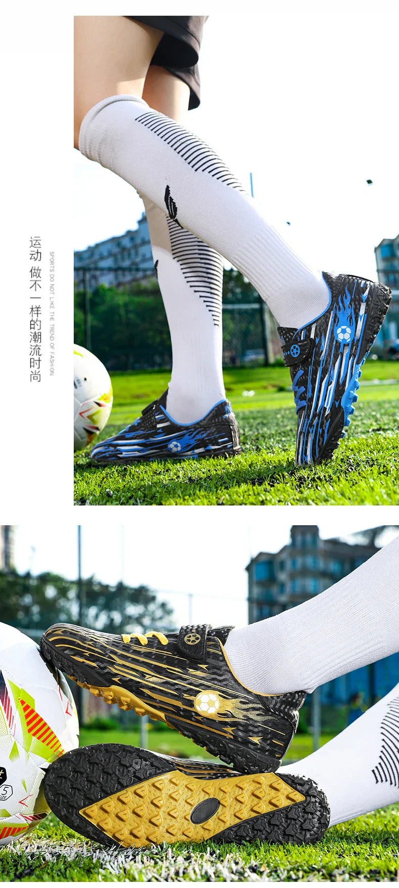 Kids Youth Soccer Shoes Boys Girls Football Cleats TF FG Training Sneakers Non-Slip Grass Artificial Grass Sport Boots