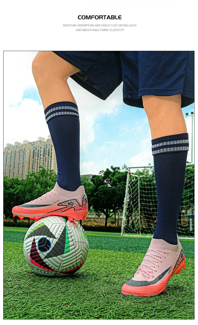 New Men's Football Boots Training FG Top Quality Non-Slip Soccer Shoes Cleats Sneakers Wholesale Drop Shipping Unisex Adult