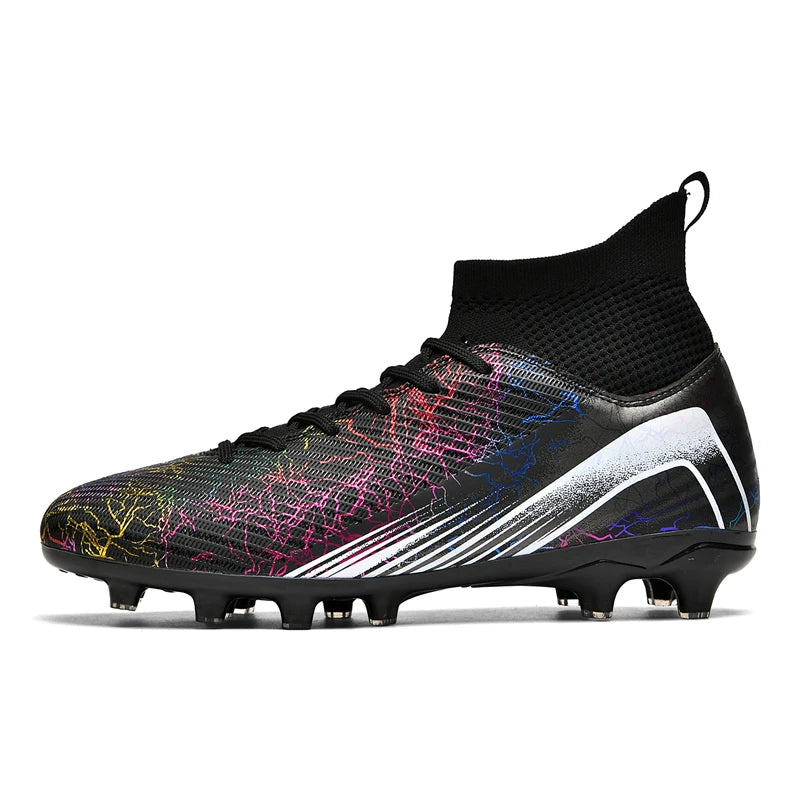 Men Soccer Shoes Professional Cleats High-Top Athletic Turf Football Boots Outdoor/Indoor Professional Futsal Training Sneakers