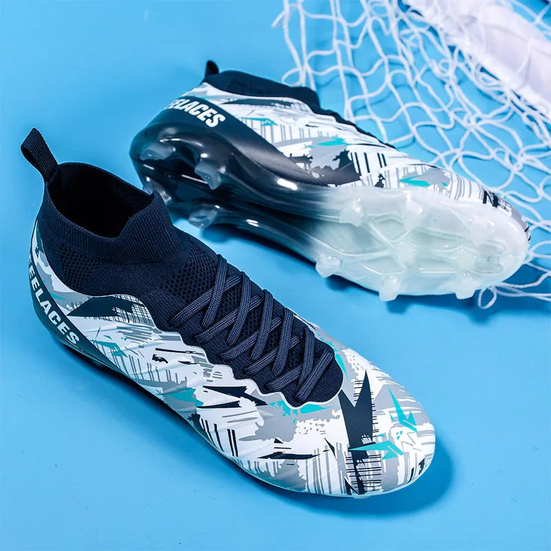 Men Football Boots Long Spike Kids Grass TF/FG Training Soccer Shoes Professional Society Sneakers Outdoor Sports Football Shoes