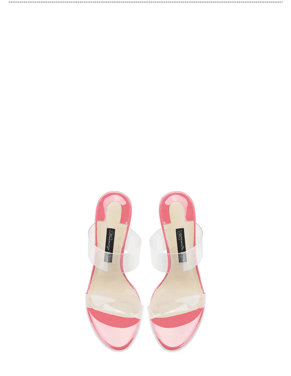 Pink Summer New Fashionable Open toed Sandals High Heels Women's Fine Heels Sharp Pointed Design Sensation Cool Slippers