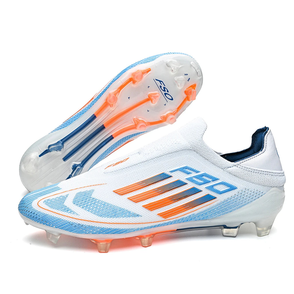 New Men Soccer Shoes Training Boys Sport Football Boots Non Slip Match Breathable Adult Long Spikes Cleats Outdoor Comfortable